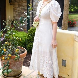 Veronica Beard White Hope Eyelet Maxi Dress, NWT